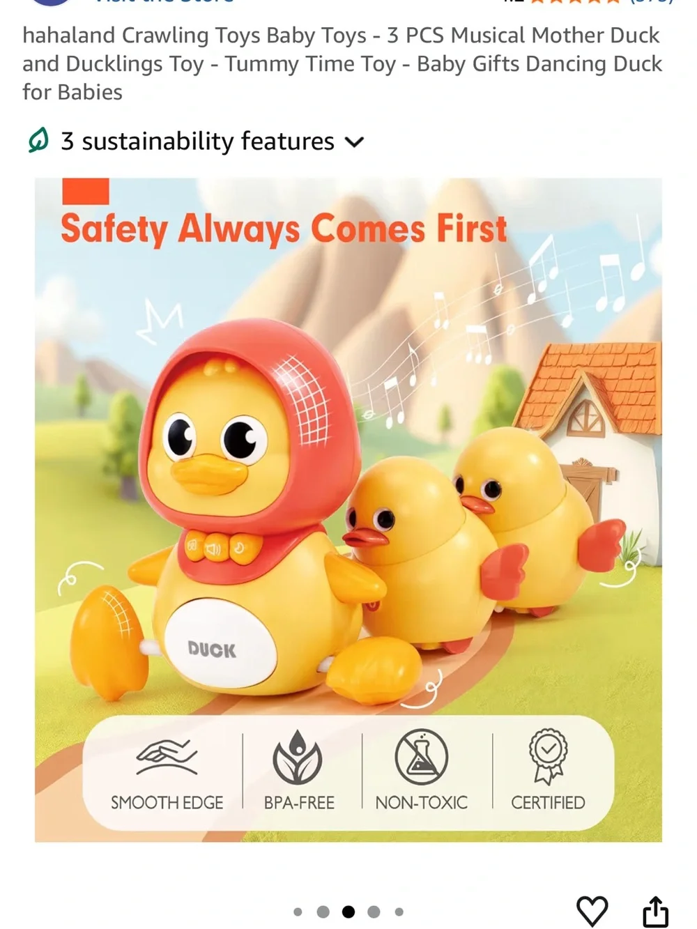 waddling magnetic ducks tummy time baby toy